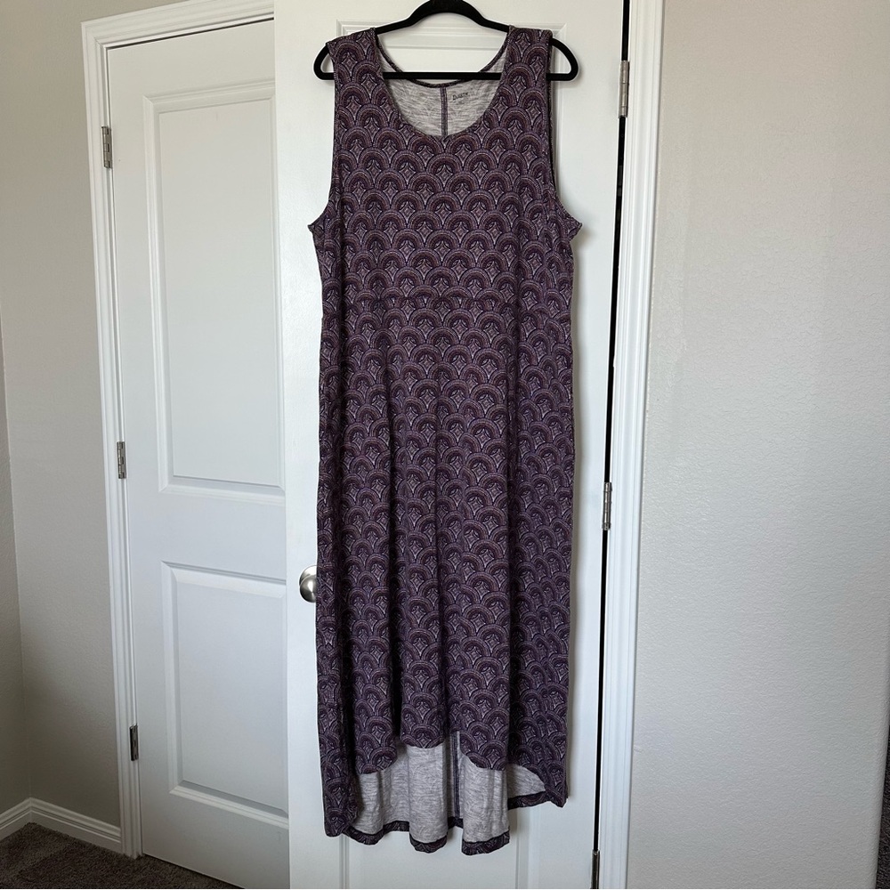 Duluth Trading Co Purple High Low Dress